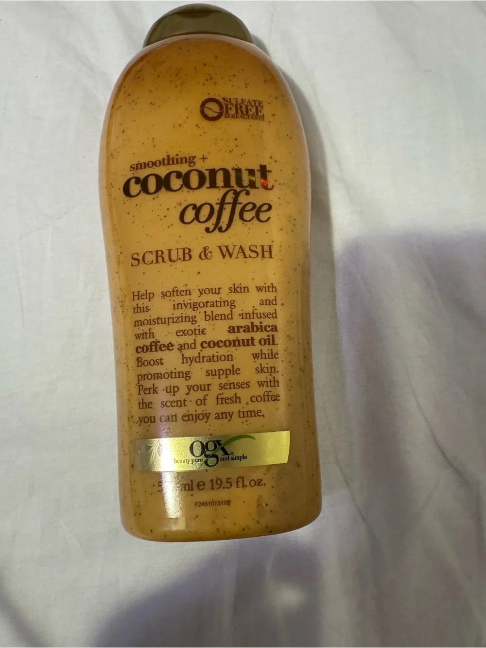 Coconut Coffee Scrub & Wash — Cream Exfoliating Body Cleanser